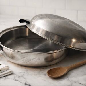 Surgical stainless Dutch oven Cookware Set. Stackable. Stove top